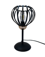 Lampada da Tavolo "Globo" – Gabbia Metallica Stile Industrial (1 Luce) - immagine 5