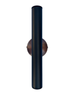 Lampada da Parete / Applique Biemissione "Aura" – Nero / Oro Satinato