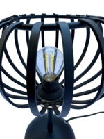 Lampada da Tavolo "Globo" – Gabbia Metallica Stile Industrial (1 Luce) - immagine 4