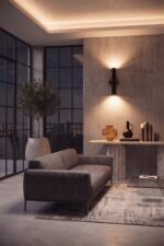 Lampada da Parete / Applique Biemissione "Aura" – Nero / Oro Satinato - immagine 5
