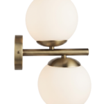 Lampada da Parete / Applique "Bruco" –  2 Luce Oro Satinato