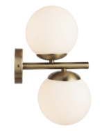 Lampada da Parete / Applique "Bruco" –  2 Luce Oro Satinato
