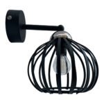 Lampada da Parete / Applique "Globo" – 1 Luce Oro Nero Satinato