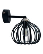 Lampada da Parete / Applique "Globo" – 1 Luce Oro Nero Satinato
