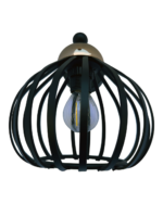 Lampada da Parete / Applique "Globo" – 1 Luce Oro Nero Satinato - immagine 2