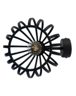 Lampada da Parete / Applique "Globo" – 1 Luce Oro Nero Satinato - immagine 3