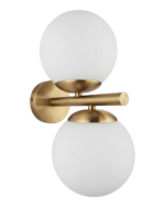 Lampada da Parete / Applique "Bruco" –  2 Luce Oro Satinato - immagine 4