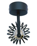 Lampada da Parete / Applique "Globo" – 1 Luce Oro Nero Satinato - immagine 4